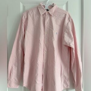 Ralph Lauren classic fit striped oxford.